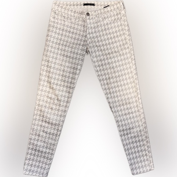 Flying Monkey | Gray Houndstooth Print Skinny Jeans | Size 5 | Made in USA - Picture 1 of 7